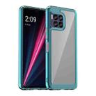 For T-Mobile REVVL 7 Pro 5G Colorful Series Acrylic Hybrid TPU Phone Case(Transparent Blue) - 1