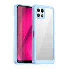 For T-Mobile REVVL 7 5G Colorful Series Acrylic Hybrid TPU Phone Case(Blue) - 1