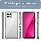 For T-Mobile REVVL 7 5G Colorful Series Acrylic Hybrid TPU Phone Case(Transparent Grey) - 2