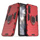 For OnePlus Nord Shockproof PC + TPU Protective Case with Magnetic Ring Holder(Red) - 1