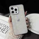 For iPhone 13 Pro Max Love Pattern Diamond Lens Frame IMD Acrylic Phone Case(White) - 2