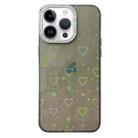 For iPhone 12 Pro Max Love Pattern Diamond Lens Frame IMD Acrylic Phone Case(Black) - 1