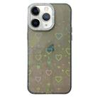 For iPhone 11 Pro Max Love Pattern Diamond Lens Frame IMD Acrylic Phone Case(Black) - 1