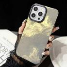 For iPhone 15 Pro Max Tinfoil Texture Colorful Lens Frame IMD Acrylic Phone Case(Black) - 2