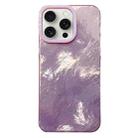 For iPhone 15 Pro Tinfoil Texture Colorful Lens Frame IMD Acrylic Phone Case(Pink) - 1