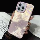 For iPhone 15 Pro Tinfoil Texture Colorful Lens Frame IMD Acrylic Phone Case(Pink) - 2