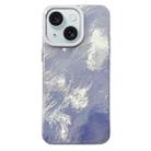 For iPhone 15 Plus Tinfoil Texture Colorful Lens Frame IMD Acrylic Phone Case(Silver) - 1