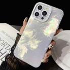For iPhone 14 Plus Tinfoil Texture Colorful Lens Frame IMD Acrylic Phone Case(Silver) - 2