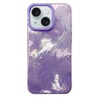 For iPhone 14 Plus Tinfoil Texture Colorful Lens Frame IMD Acrylic Phone Case(Purple) - 1