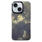 For iPhone 14 Tinfoil Texture Colorful Lens Frame IMD Acrylic Phone Case(Black) - 1