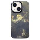 For iPhone 13 Tinfoil Texture Colorful Lens Frame IMD Acrylic Phone Case(Black) - 1