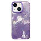 For iPhone 13 Tinfoil Texture Colorful Lens Frame IMD Acrylic Phone Case(Purple) - 1