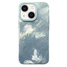 For iPhone 13 Tinfoil Texture Colorful Lens Frame IMD Acrylic Phone Case(Green) - 1