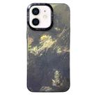 For iPhone 12 Tinfoil Texture Colorful Lens Frame IMD Acrylic Phone Case(Black) - 1