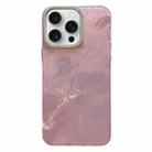 For iPhone 15 Pro Max Tinfoil Texture Diamond Lens Frame IMD Acrylic Phone Case(Pink) - 1