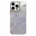 For iPhone 15 Pro Max Tinfoil Texture Diamond Lens Frame IMD Acrylic Phone Case(Silver) - 1