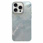 For iPhone 15 Pro Tinfoil Texture Diamond Lens Frame IMD Acrylic Phone Case(Green) - 1