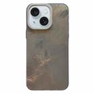 For iPhone 15 Tinfoil Texture Diamond Lens Frame IMD Acrylic Phone Case(Black) - 1
