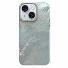 For iPhone 14 Plus Tinfoil Texture Diamond Lens Frame IMD Acrylic Phone Case(Green) - 1