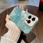 For iPhone 14 Plus Tinfoil Texture Diamond Lens Frame IMD Acrylic Phone Case(Green) - 2