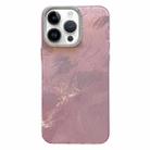 For iPhone 14 Pro Max Tinfoil Texture Diamond Lens Frame IMD Acrylic Phone Case(Pink) - 1