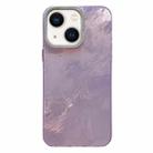 For iPhone 13 Tinfoil Texture Diamond Lens Frame IMD Acrylic Phone Case(Purple) - 1