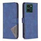 For HMD Pulse PRO / Pulse / Pulse+ Magnetic Buckle Rhombus Texture Leather Phone Case(Blue) - 1