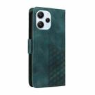 For Redmi 12 4G / 5G / Note 12R Embossed Rhombus Starry Leather Phone Case(Green) - 3