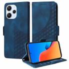 For Redmi 12 4G / 5G / Note 12R Embossed Rhombus Starry Leather Phone Case(Blue) - 1