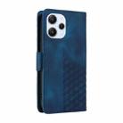 For Redmi 12 4G / 5G / Note 12R Embossed Rhombus Starry Leather Phone Case(Blue) - 3