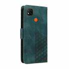 For Redmi 9C / 9 India Embossed Rhombus Starry Leather Phone Case(Green) - 3