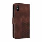 For Redmi 9A / 9i Embossed Rhombus Starry Leather Phone Case(Brown) - 3