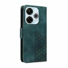 For Redmi 13 4G / Note 13R 5G Embossed Rhombus Starry Leather Phone Case(Green) - 3