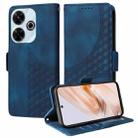 For Redmi 13 4G / Note 13R 5G Embossed Rhombus Starry Leather Phone Case(Blue) - 1