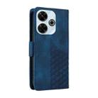 For Redmi 13 4G / Note 13R 5G Embossed Rhombus Starry Leather Phone Case(Blue) - 3