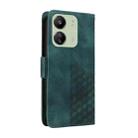 For Redmi 13C 4G / 5G / 13R Embossed Rhombus Starry Leather Phone Case(Green) - 3