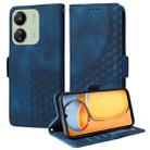 For Redmi 13C 4G / 5G / 13R Embossed Rhombus Starry Leather Phone Case(Blue) - 1