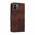 For Redmi A1 4G / A2 4G Embossed Rhombus Starry Leather Phone Case(Brown) - 3