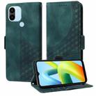 For Redmi A1+ / A2+ Embossed Rhombus Starry Leather Phone Case(Green) - 1