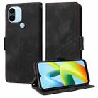 For Redmi A1+ / A2+ Embossed Rhombus Starry Leather Phone Case(Black) - 1