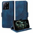 For Redmi K60 Ultra Embossed Rhombus Starry Leather Phone Case(Blue) - 1