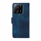 For Redmi K60 Ultra Embossed Rhombus Starry Leather Phone Case(Blue) - 3