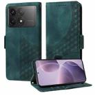 For Redmi K70 / K70 Pro Embossed Rhombus Starry Leather Phone Case(Green) - 1