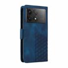 For Redmi K70 / K70 Pro Embossed Rhombus Starry Leather Phone Case(Blue) - 3