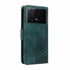 For Redmi K70E 5G Embossed Rhombus Starry Leather Phone Case(Green) - 3