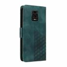 For Redmi Note 9 Pro 4G Embossed Rhombus Starry Leather Phone Case(Green) - 3