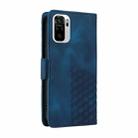 For Redmi Note 10 4G India Embossed Rhombus Starry Leather Phone Case(Blue) - 3