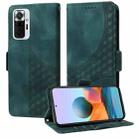 For Redmi Note 10 Pro 4G Global Embossed Rhombus Starry Leather Phone Case(Green) - 1