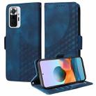 For Redmi Note 10 Pro 4G Global Embossed Rhombus Starry Leather Phone Case(Blue) - 1