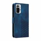 For Redmi Note 10 Pro 4G Global Embossed Rhombus Starry Leather Phone Case(Blue) - 3